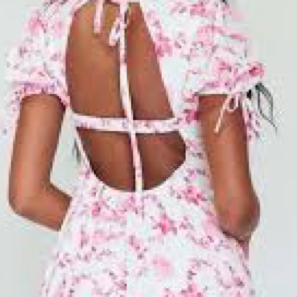 Princess Polly Landon Mini Dress Pink Floral - Picture 2 of 4